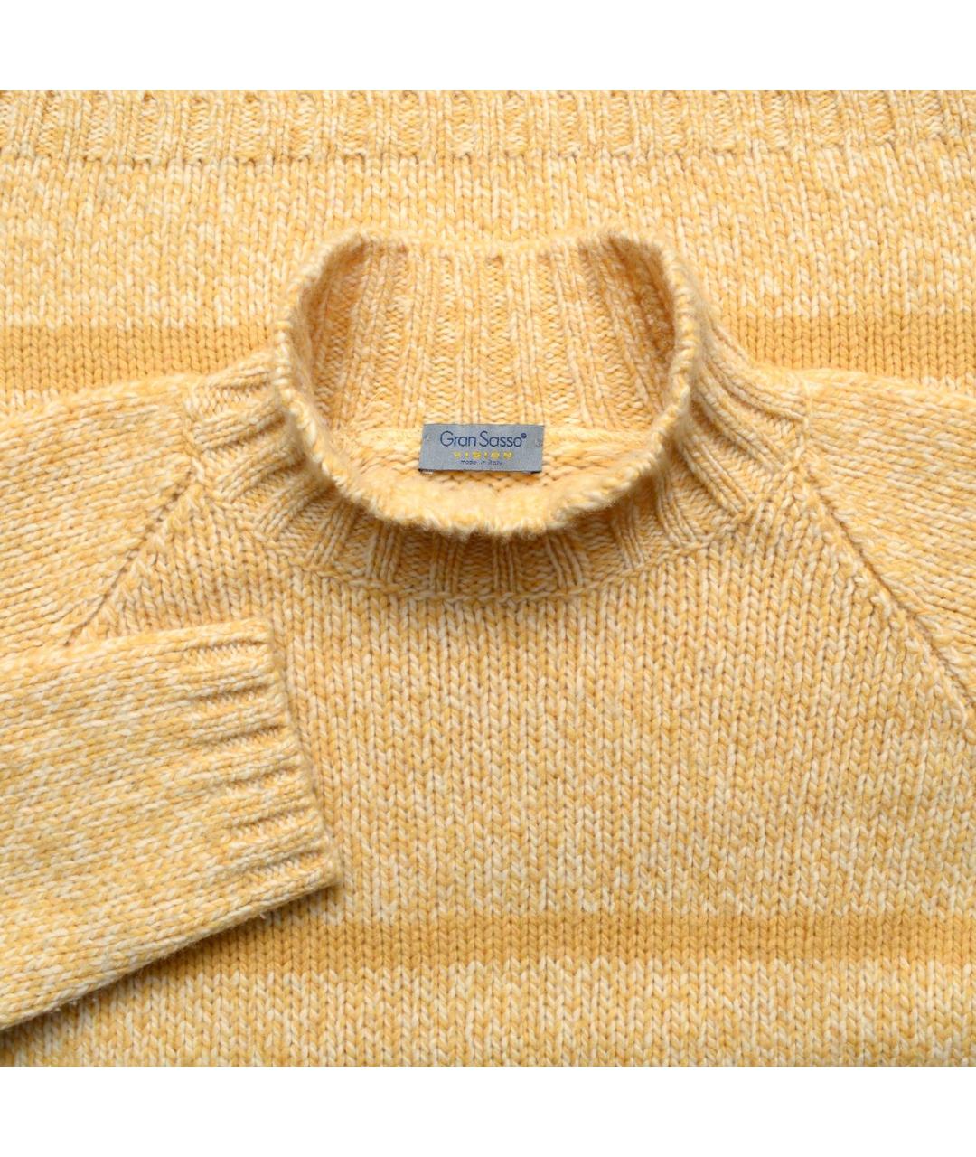 GRAN SASSO Желтый шерстяной джемпер / свитер, фото 3