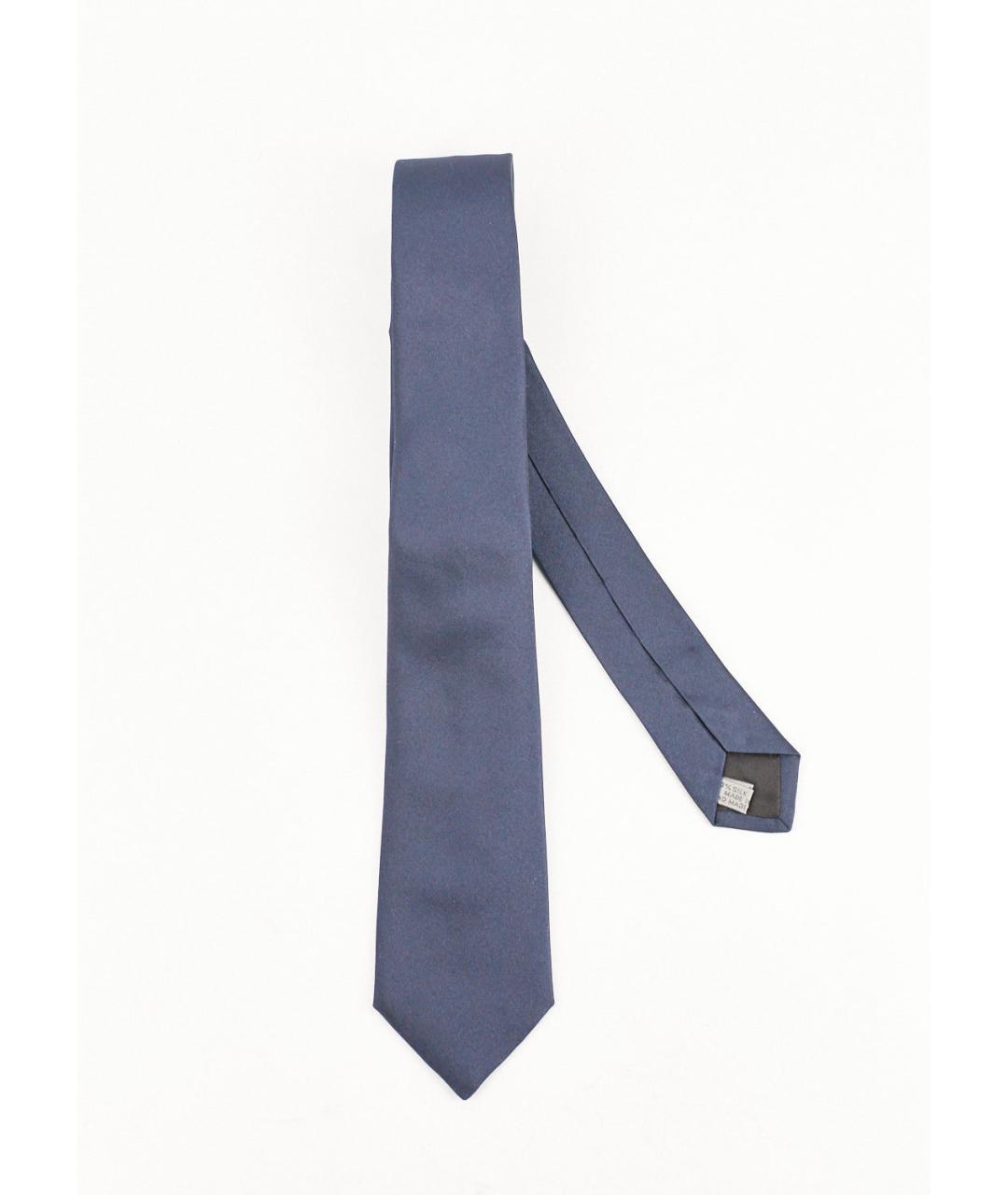 CHRISTIAN DIOR Синий шелковый галстук, фото 5