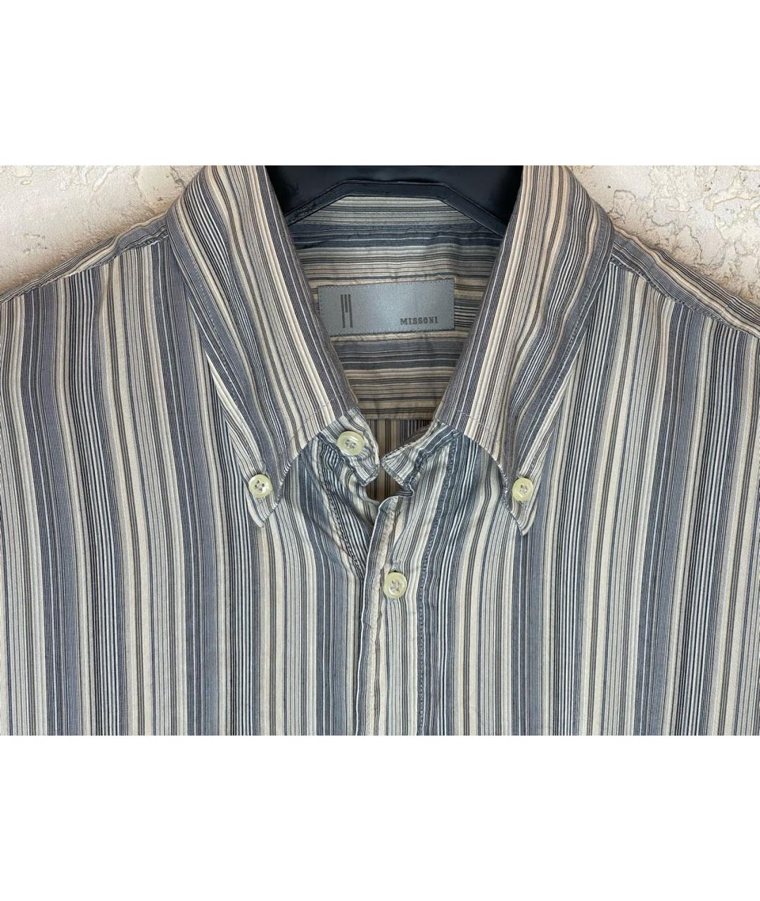 MISSONI Серая шелковая классическая рубашка, фото 3