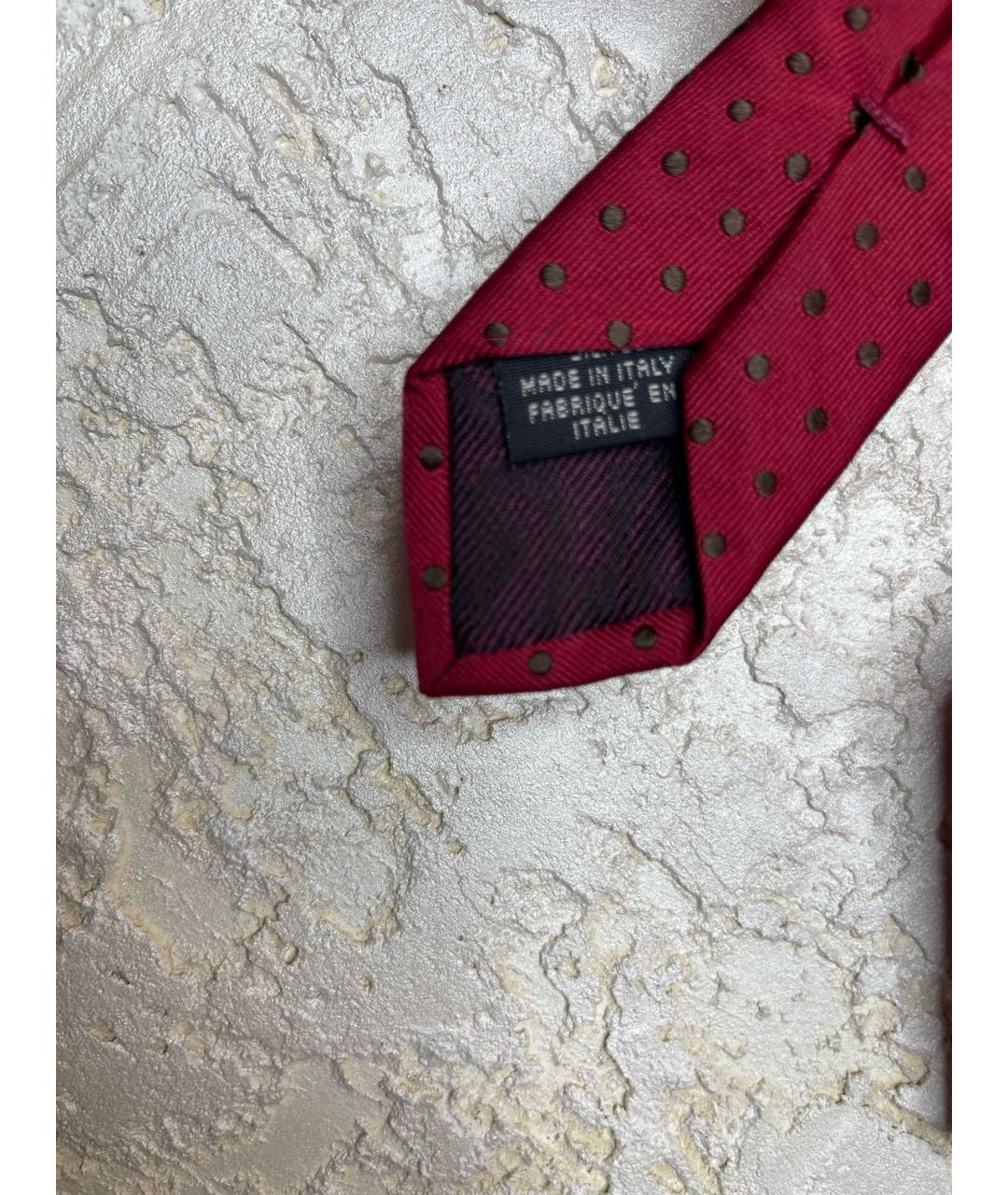 CANALI Бордовый шелковый галстук, фото 6