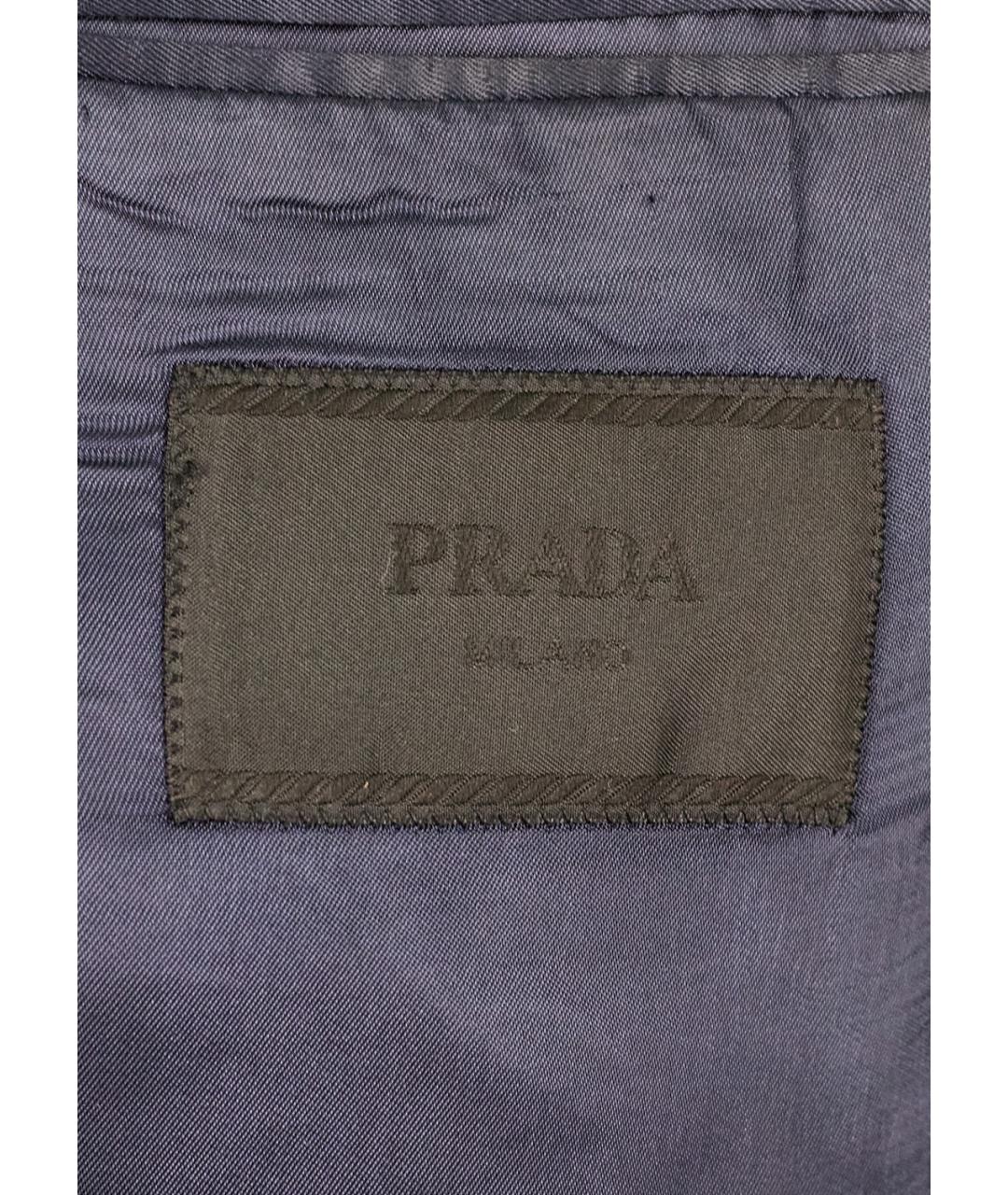 PRADA Синий полиэстеровый пиджак, фото 3