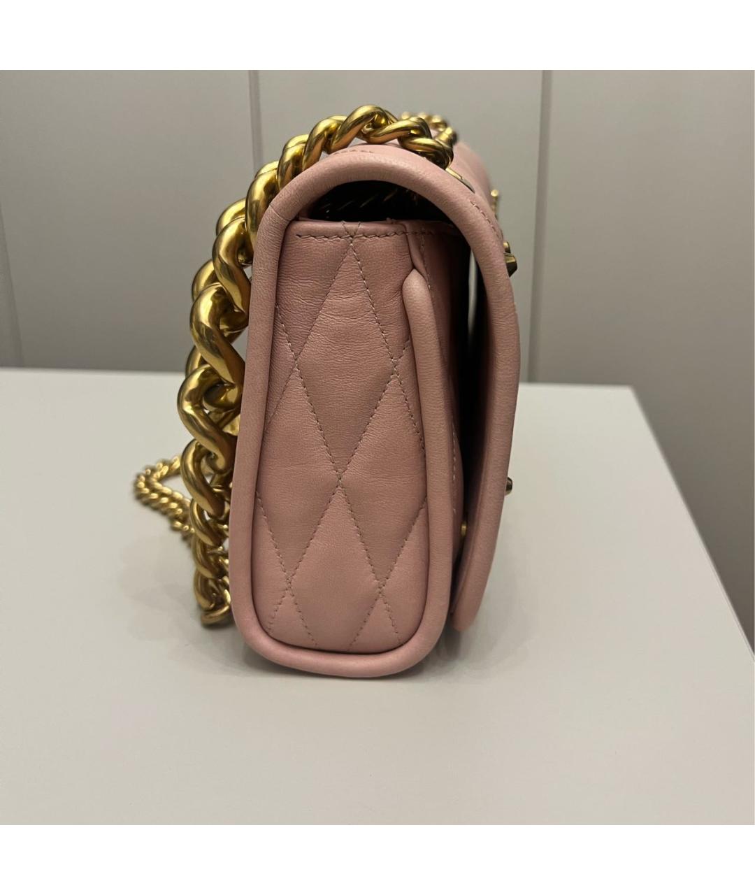 MIU MIU Розовая кожаная сумка через плечо, фото 2