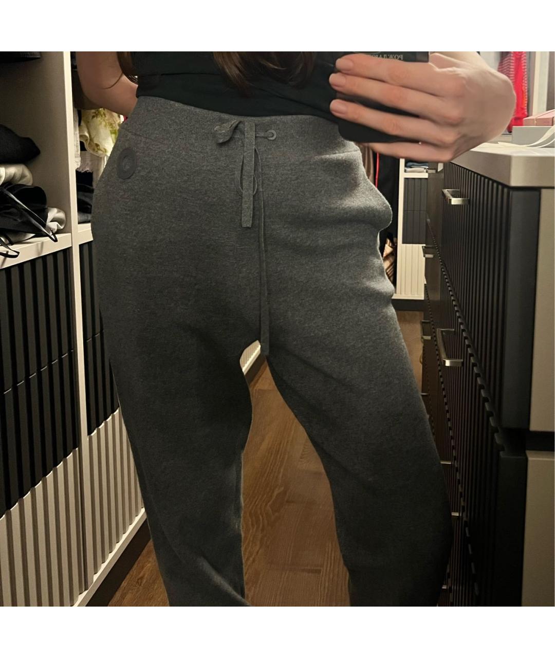 BURBERRY Серые кашемировые спортивные брюки и шорты, фото 5