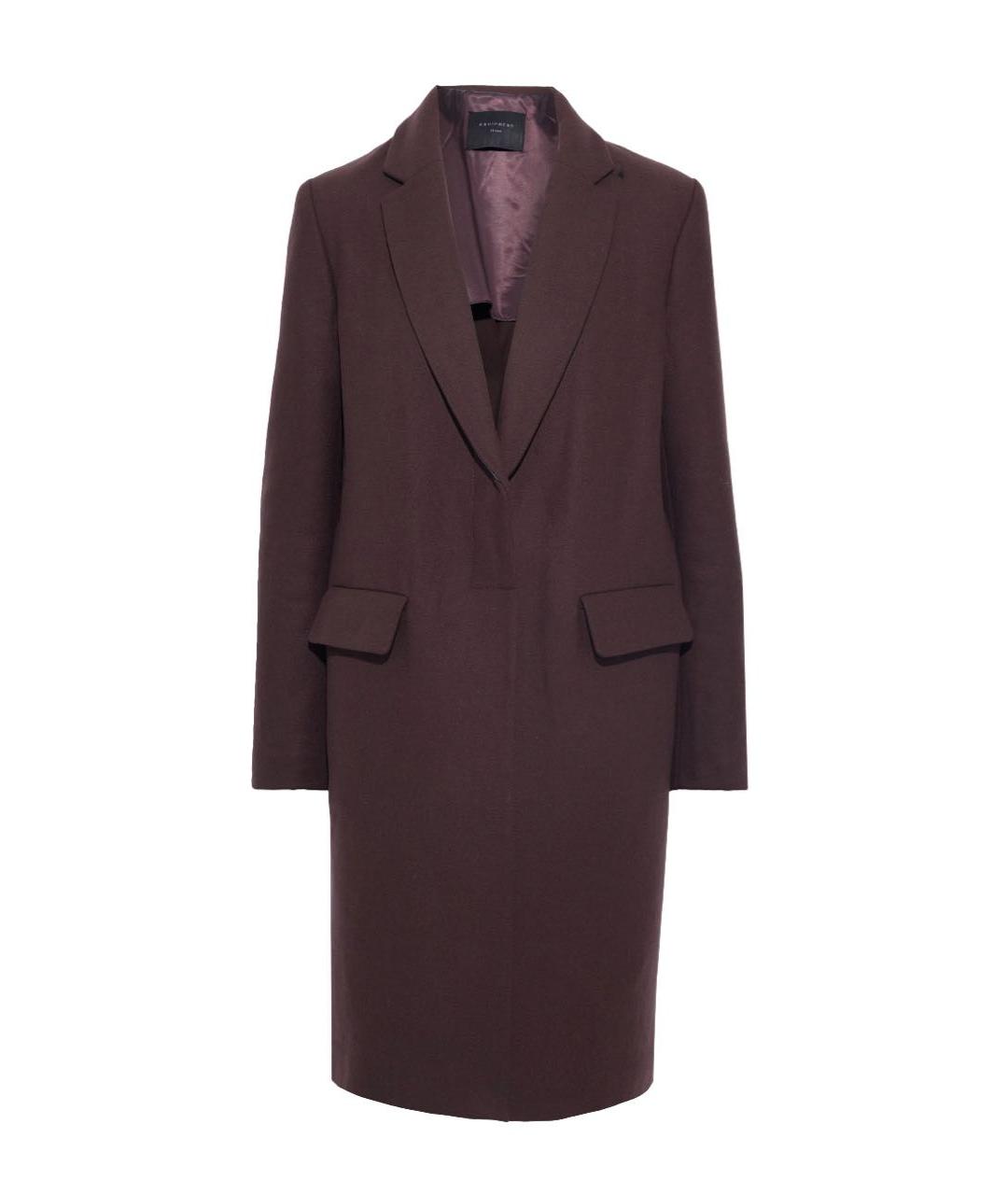 EQUIPMENT Бордовое шерстяное пальто, фото 1