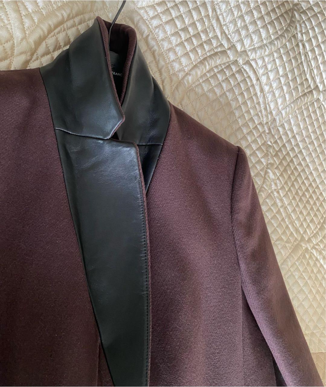 EQUIPMENT Бордовое шерстяное пальто, фото 5