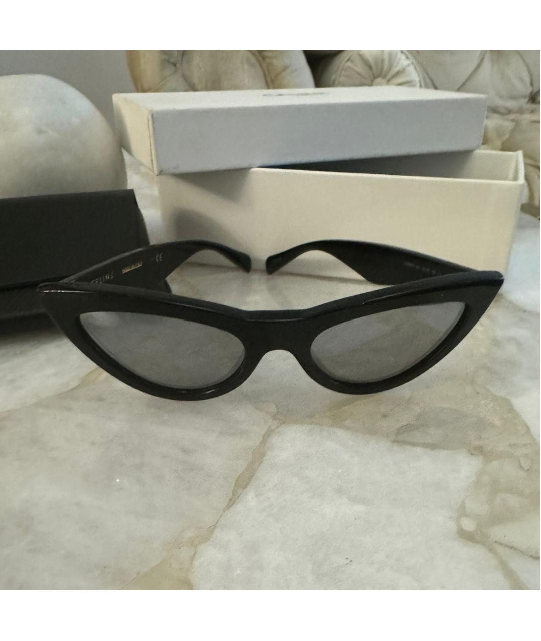 CELINE Черные пластиковые солнцезащитные очки, фото 5