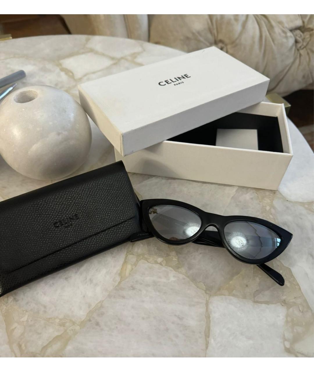 CELINE Черные пластиковые солнцезащитные очки, фото 2