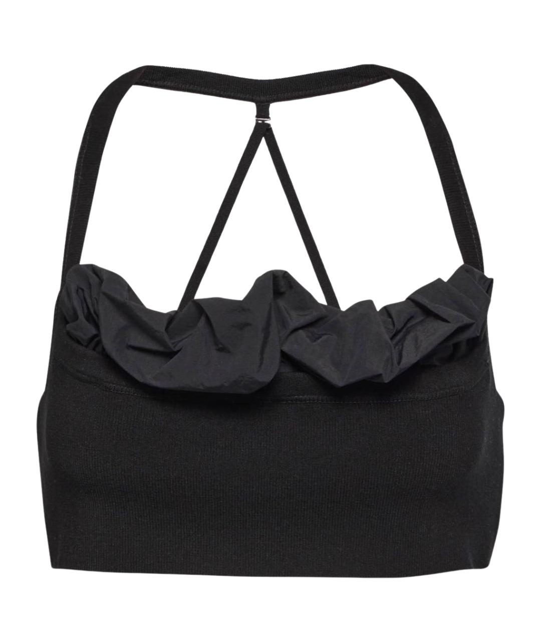 JACQUEMUS Черная хлопко-эластановая майка, фото 1