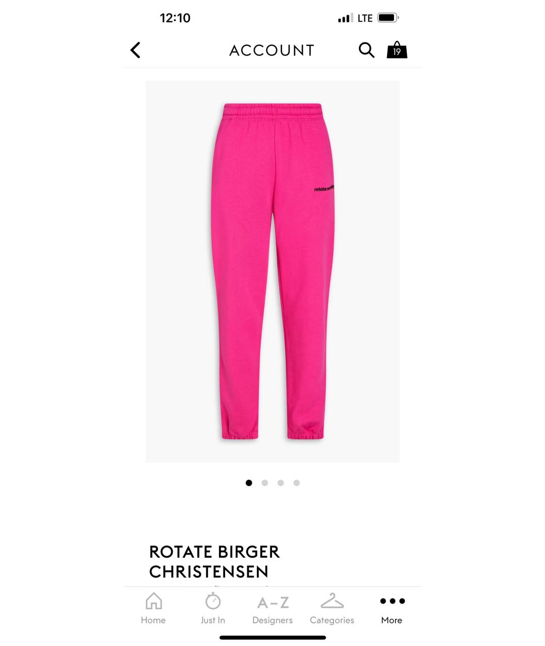 ROTATE Розовые хлопковые спортивные брюки и шорты, фото 5