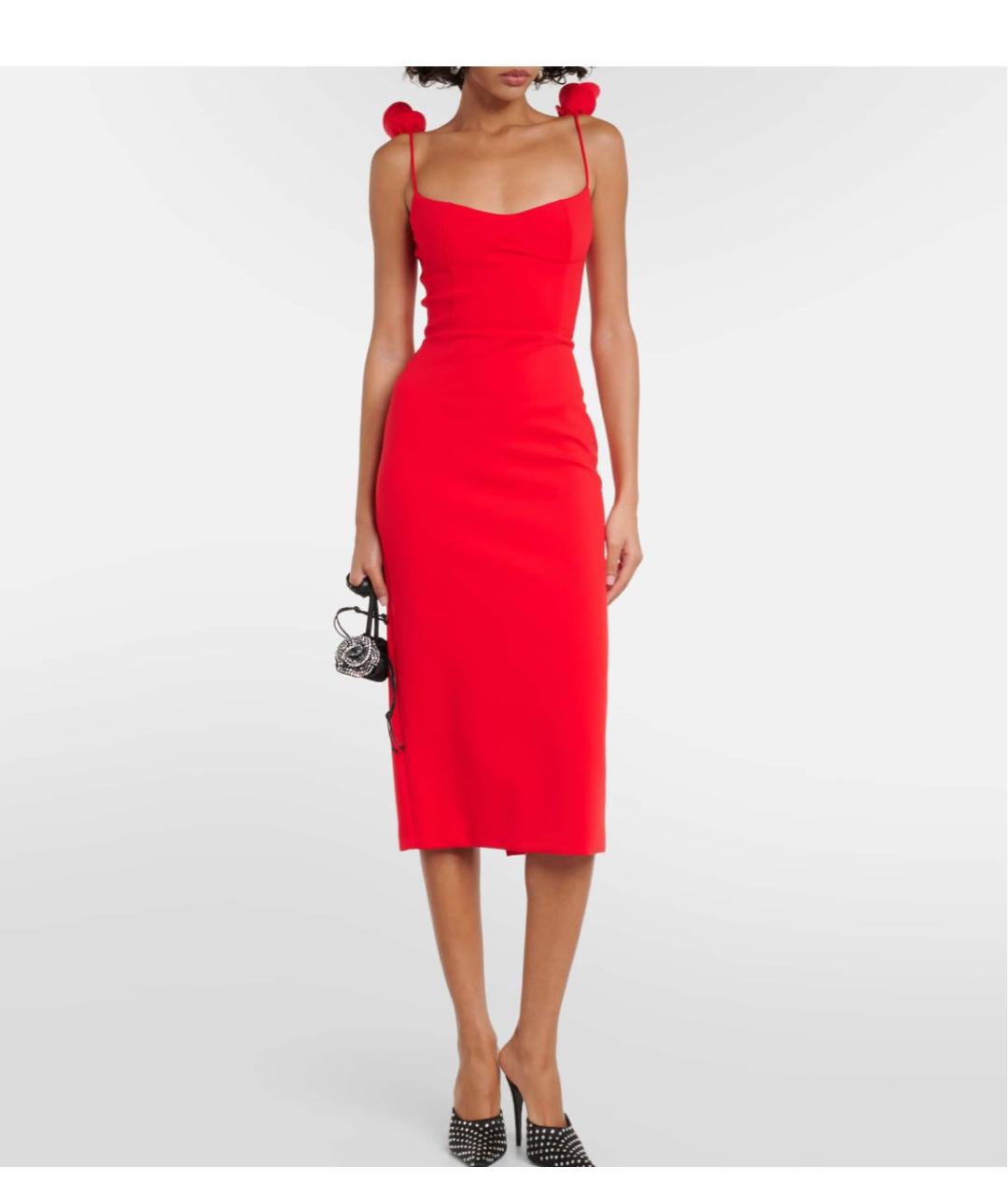 MAGDA BUTRYM Красное полиамидовое коктейльное платье, фото 3