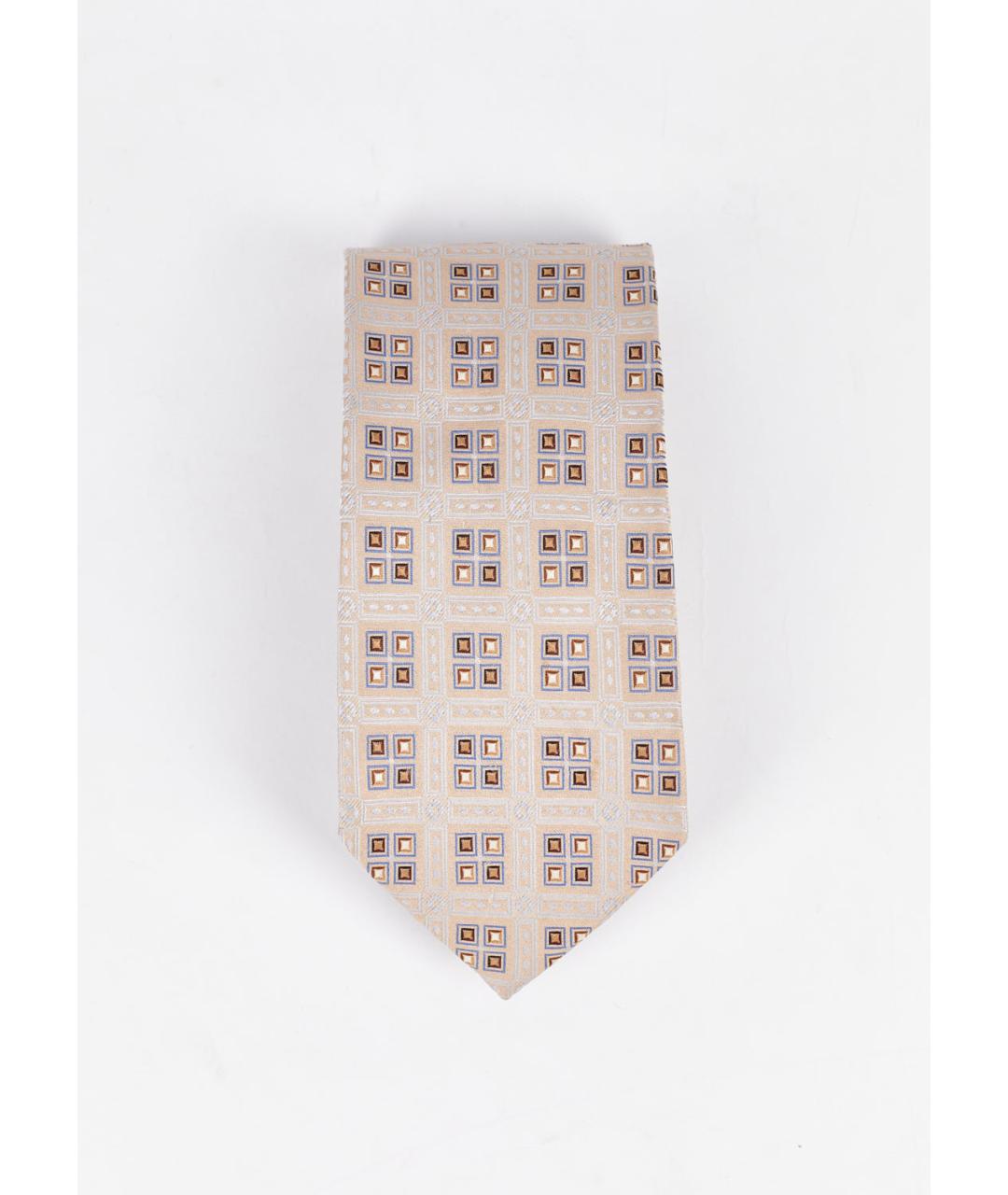 ERMENEGILDO ZEGNA Бежевый шелковый галстук, фото 2