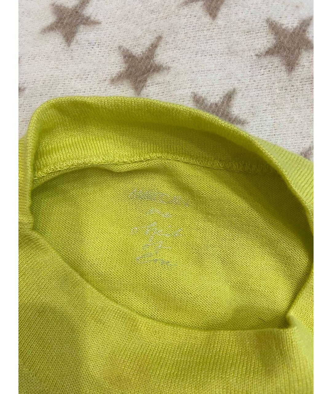 MARC CAIN Желтый шерстяной джемпер / свитер, фото 2