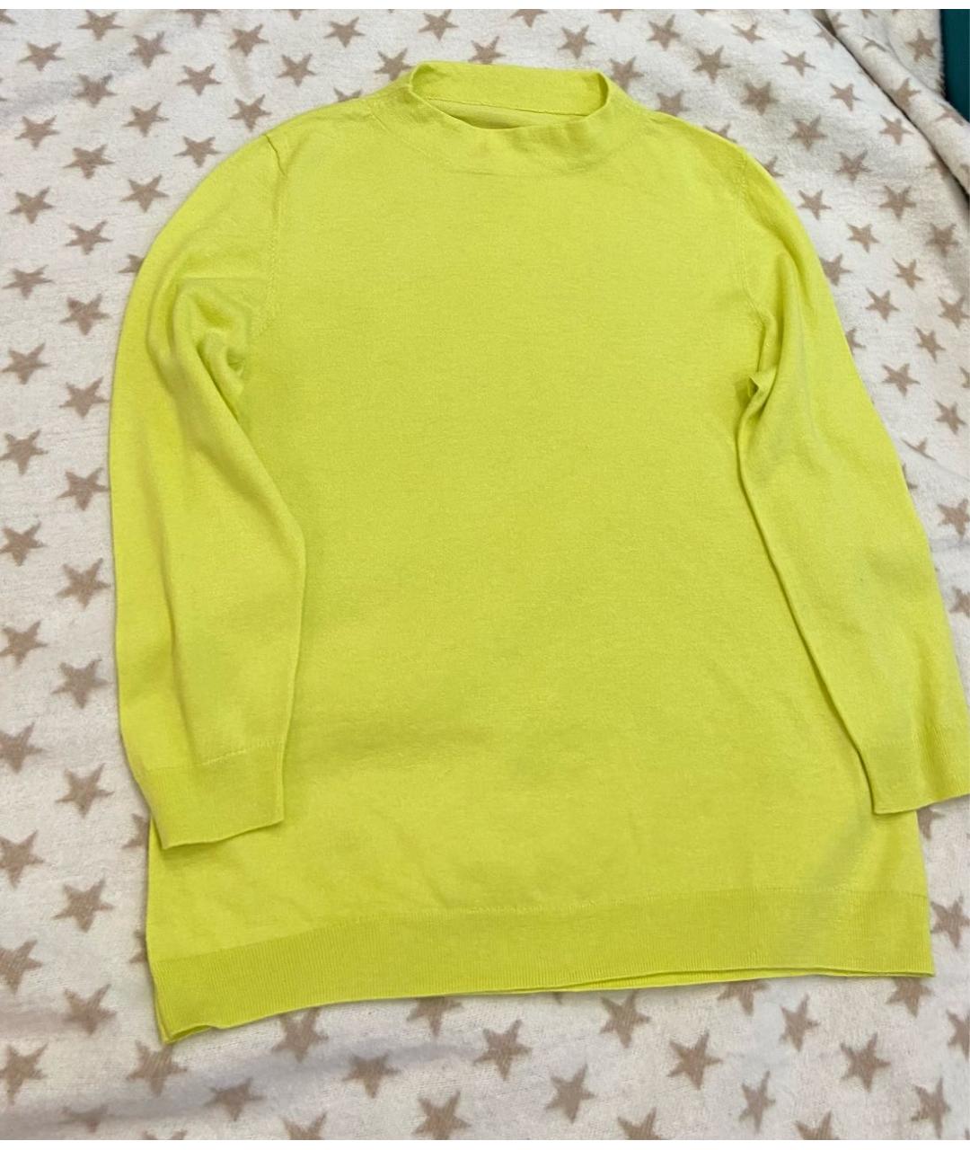 MARC CAIN Желтый шерстяной джемпер / свитер, фото 9