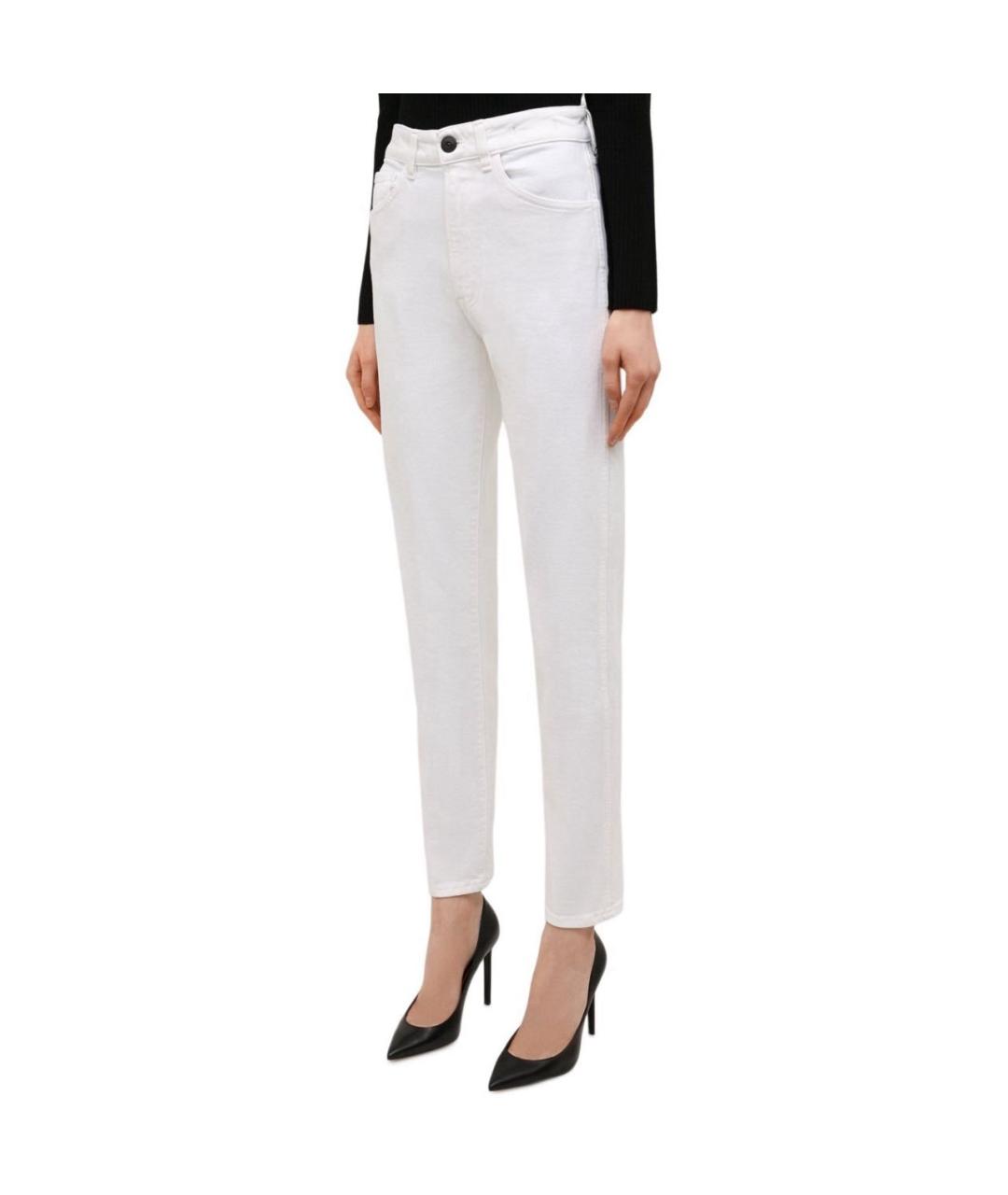 3X1 Белые хлопко-эластановые прямые джинсы, фото 8