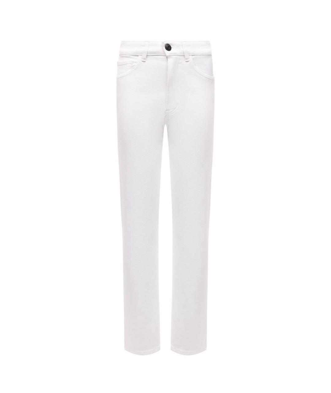 3X1 Белые хлопко-эластановые прямые джинсы, фото 1