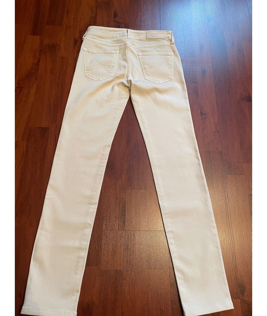 JACOB COHEN Бежевые хлопко-лиоцелловые джинсы слим, фото 2