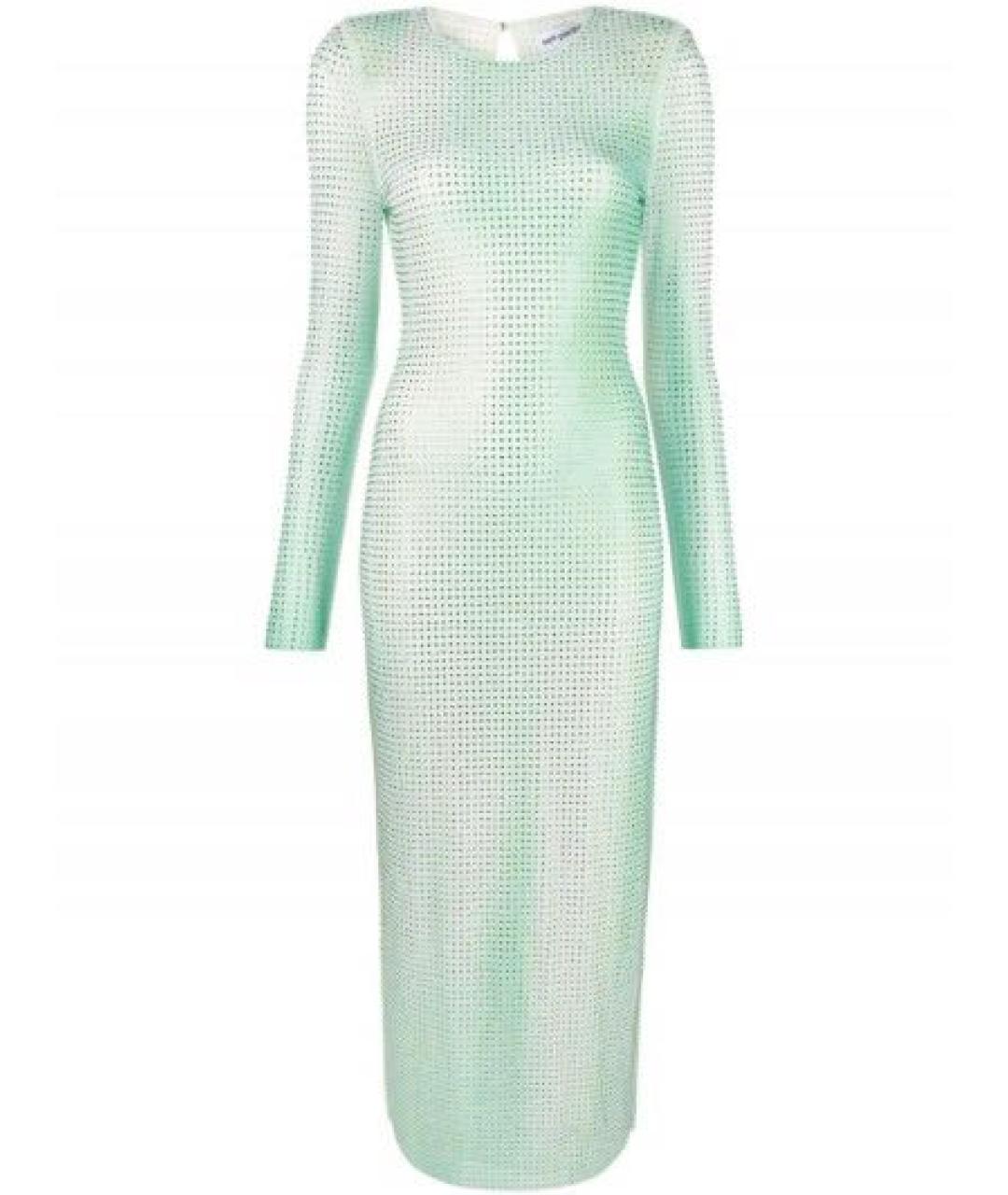SELF-PORTRAIT Зеленые полиамидовое коктейльное платье, фото 4