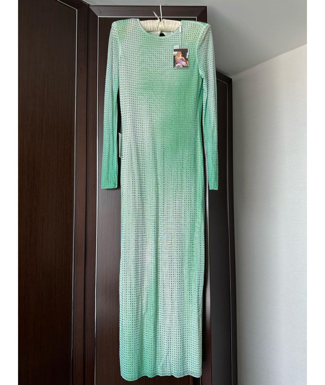 SELF-PORTRAIT Зеленые полиамидовое коктейльное платье, фото 2