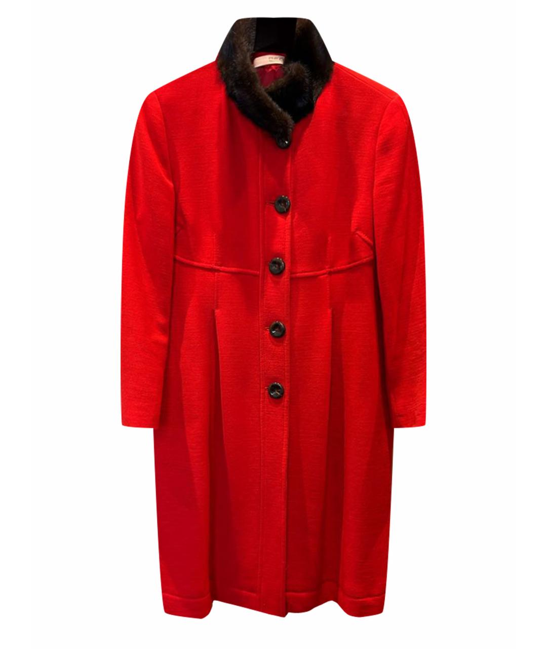 RED VALENTINO Красное вискозное пальто, фото 1