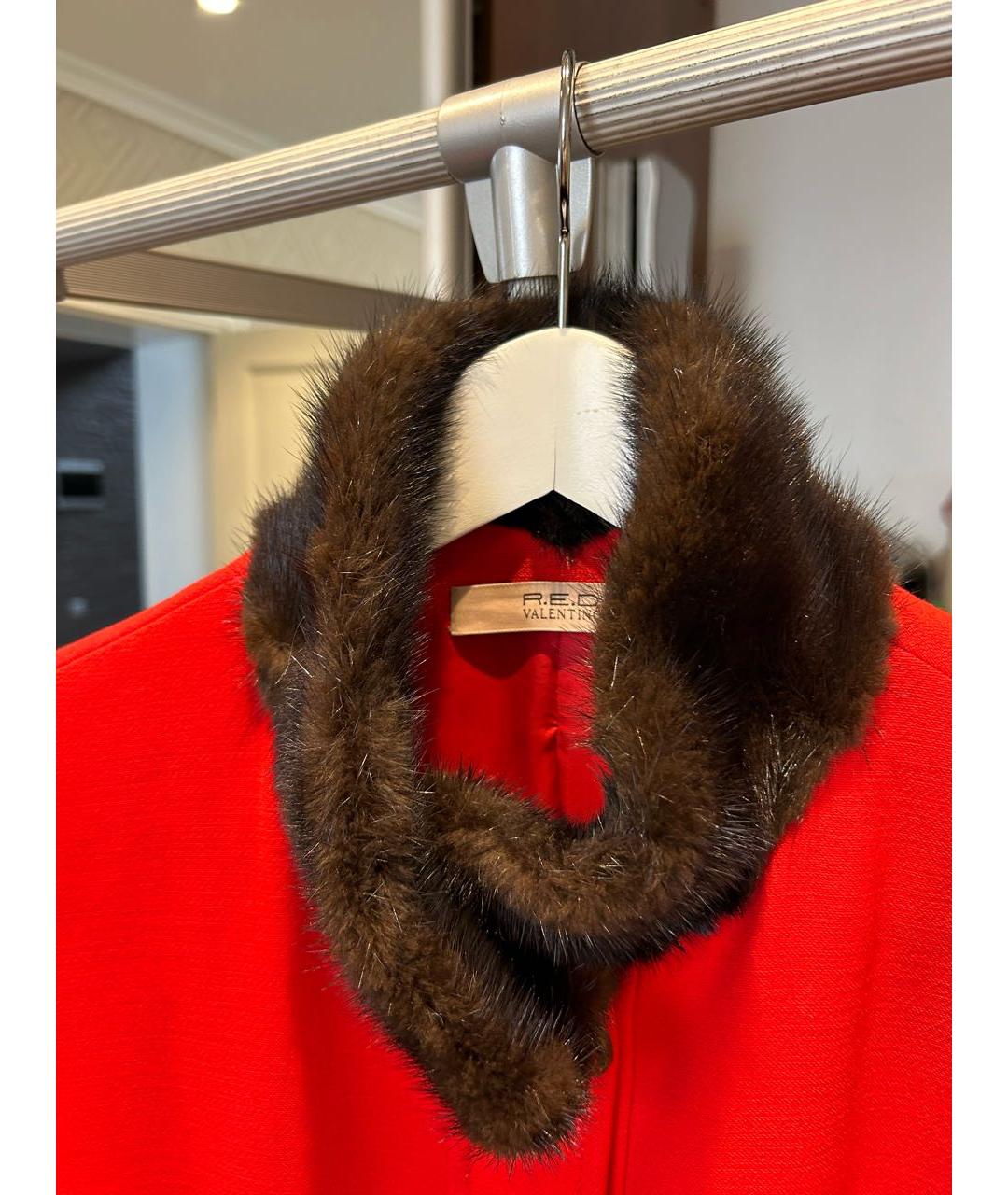 RED VALENTINO Красное вискозное пальто, фото 3