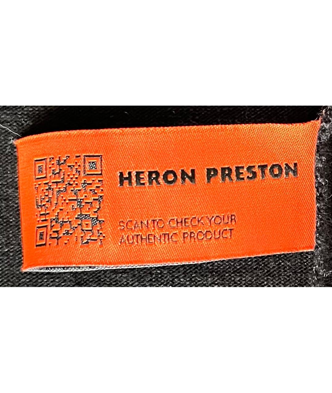 HERON PRESTON Черная хлопковая футболка, фото 5