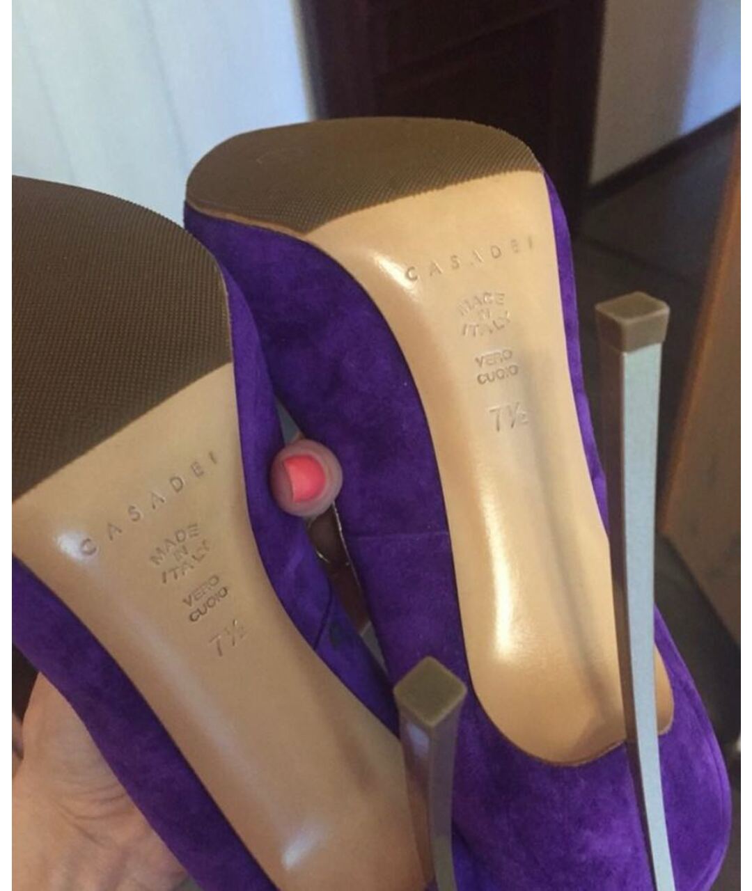 CASADEI Фиолетовые замшевые туфли, фото 4