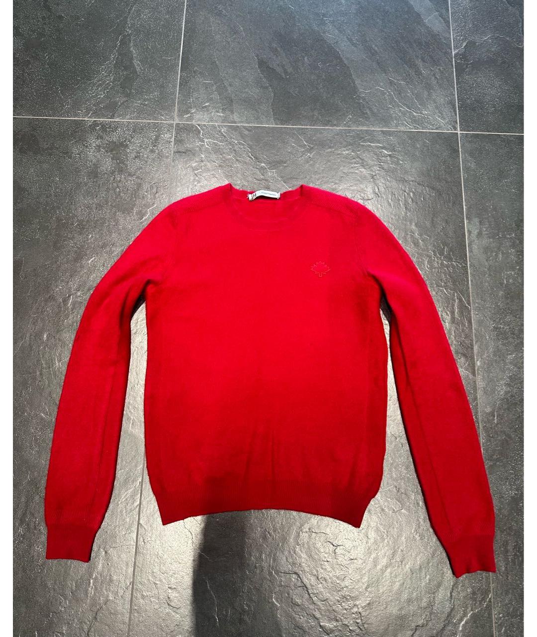 DSQUARED2 Красный кашемировый джемпер / свитер, фото 4