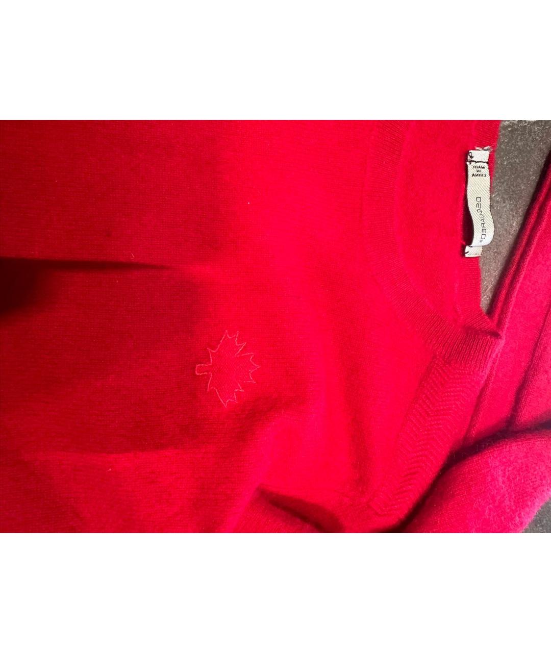 DSQUARED2 Красный кашемировый джемпер / свитер, фото 3
