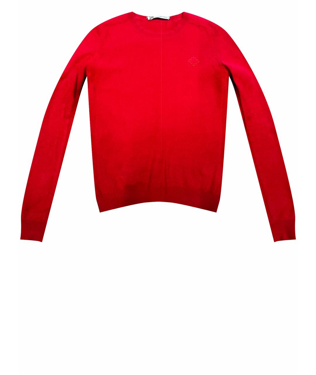 DSQUARED2 Красный кашемировый джемпер / свитер, фото 1
