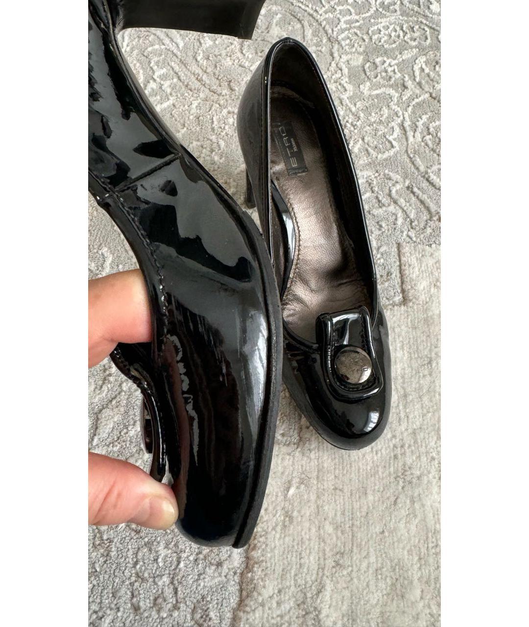 ETRO Черные туфли из лакированной кожи, фото 8