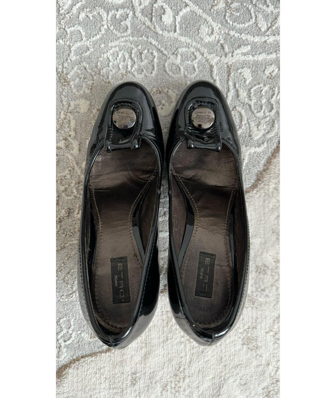 ETRO Черные туфли из лакированной кожи, фото 3