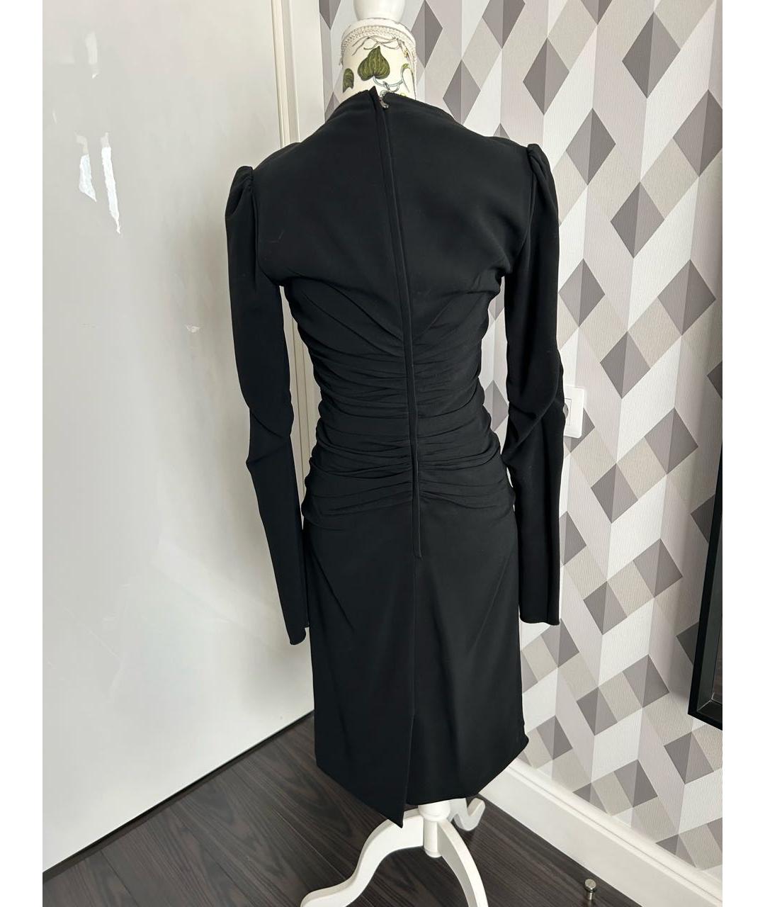DOLCE&GABBANA Черное вискозное коктейльное платье, фото 2