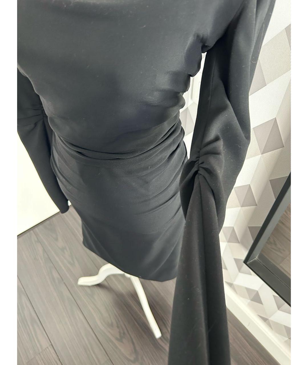 DOLCE&GABBANA Черное вискозное коктейльное платье, фото 4