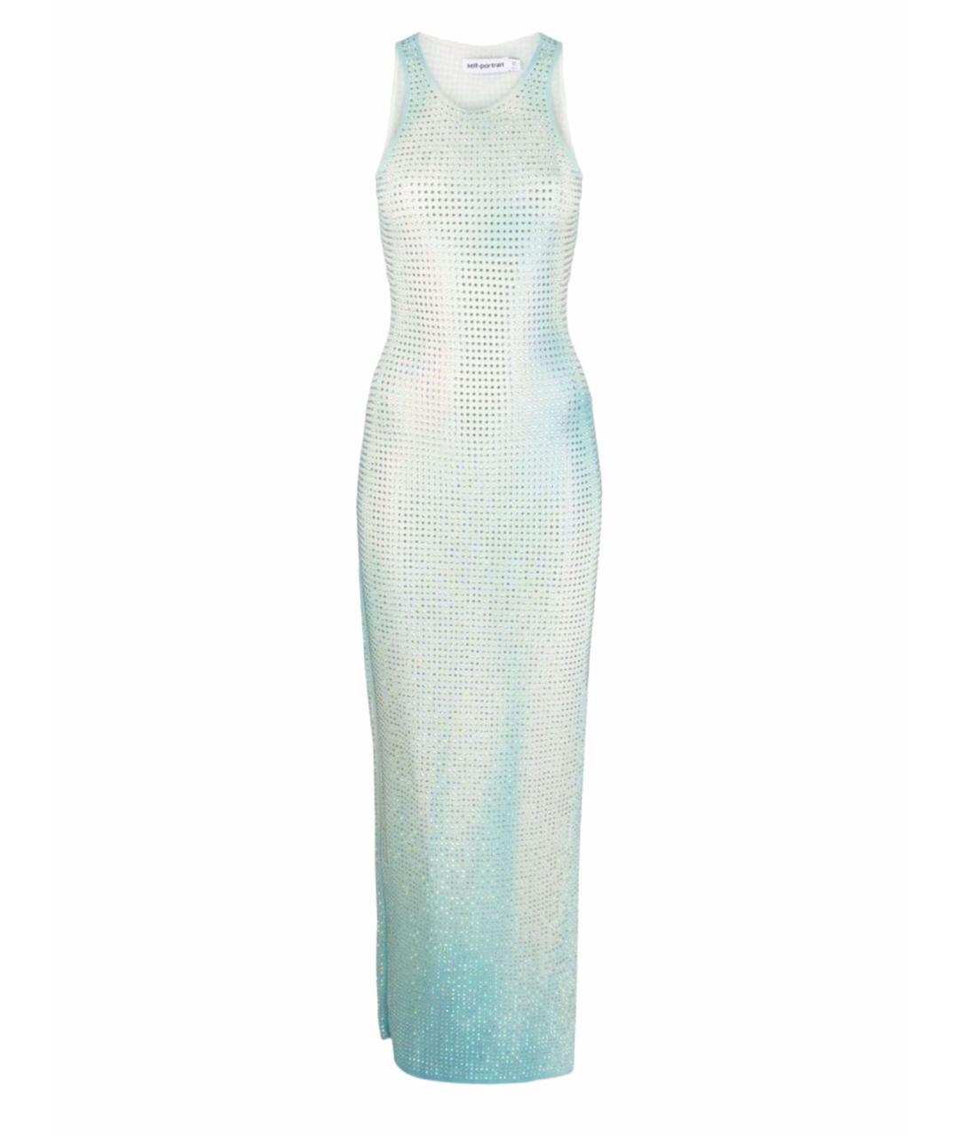 SELF-PORTRAIT Бирюзовое полиамидовое коктейльное платье, фото 1