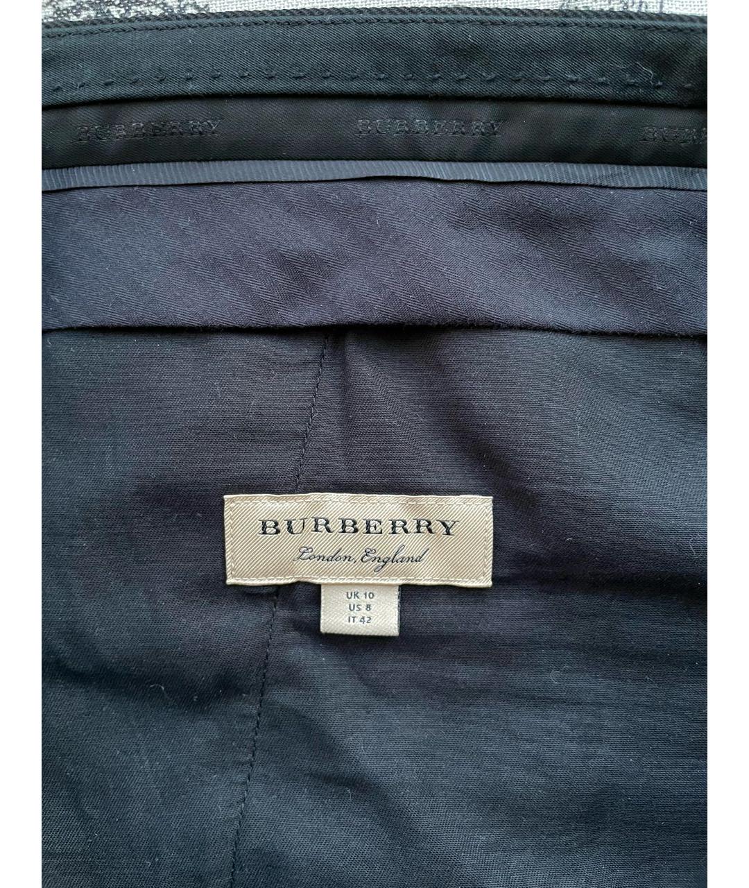 BURBERRY Черные шерстяные брюки узкие, фото 8