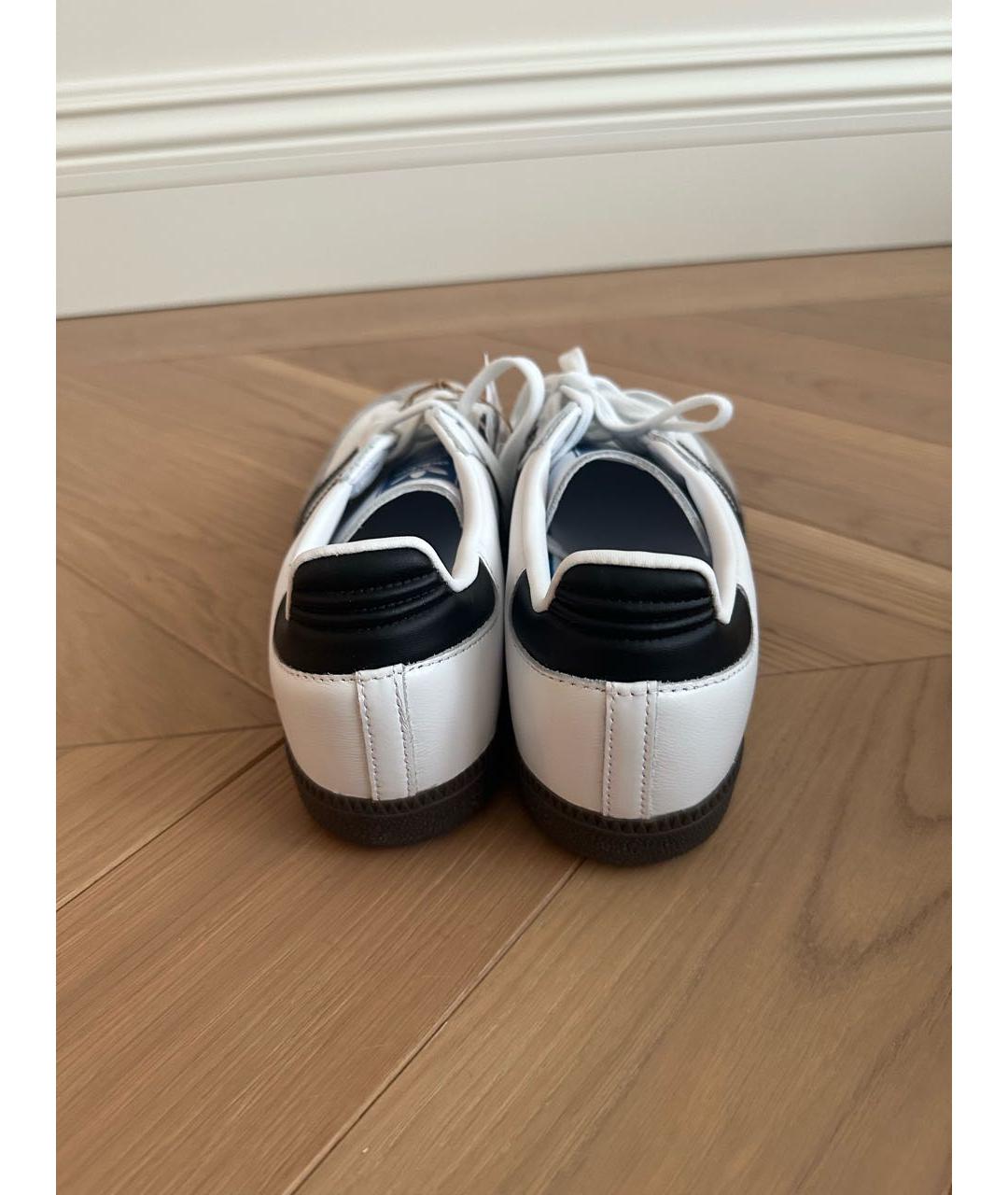 ADIDAS Белые кожаные низкие кроссовки / кеды, фото 4
