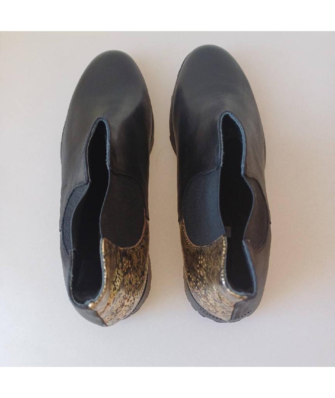 FRATELLI ROSSETTI Черные кожаные ботинки, фото 3