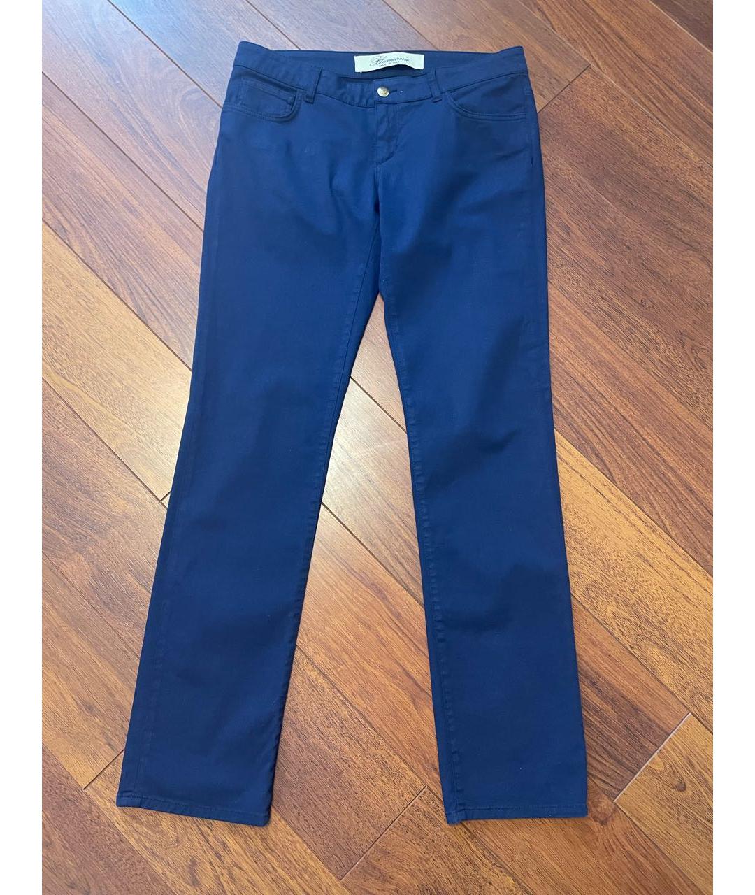 BLUMARINE Синие прямые брюки, фото 7