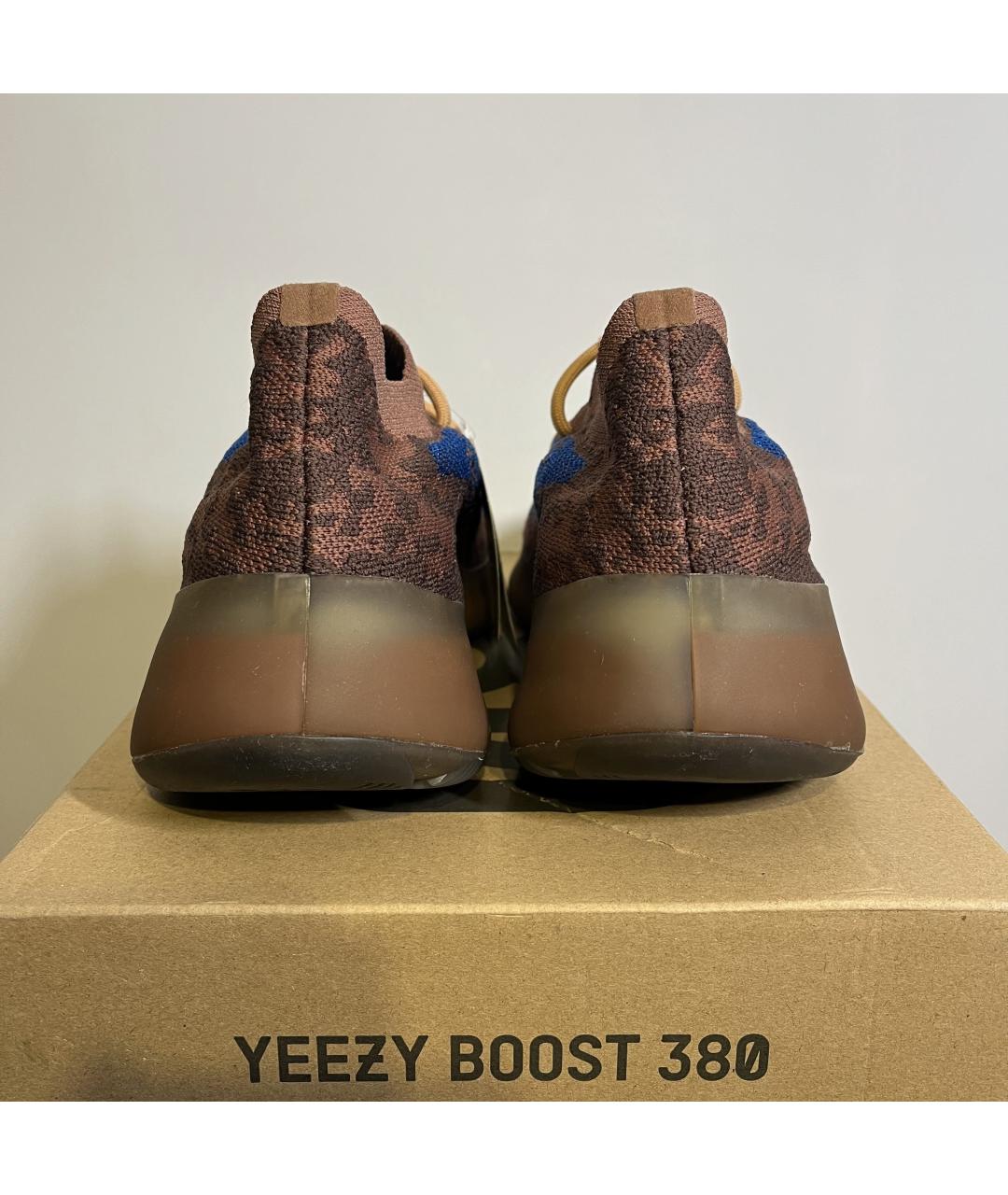 ADIDAS YEEZY Коричневые текстильные кроссовки, фото 7