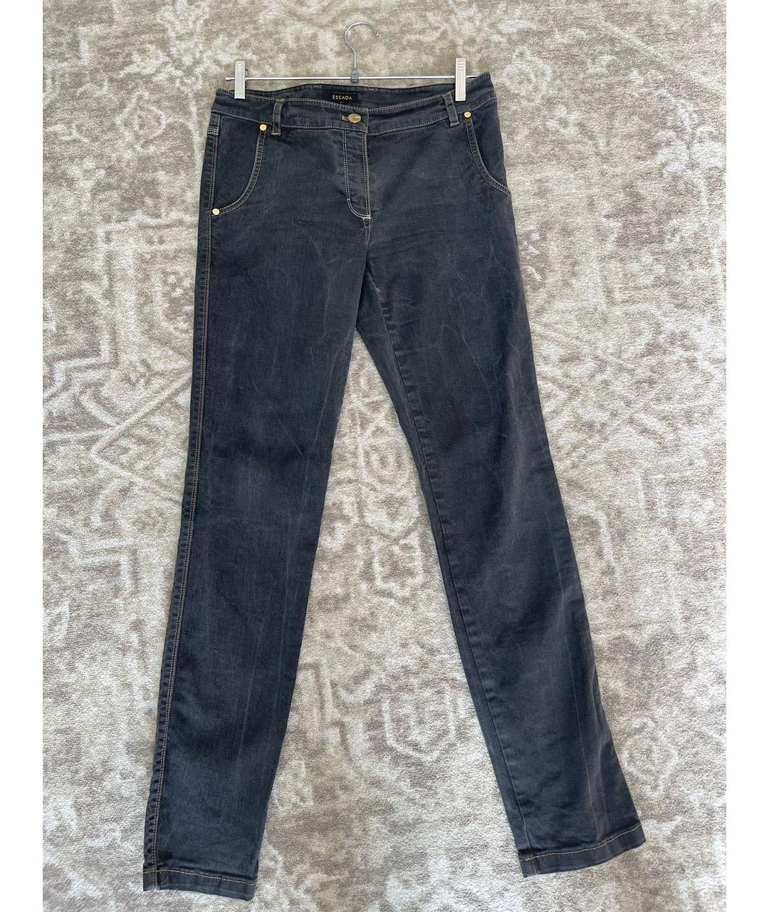 ESCADA Серые хлопко-эластановые джинсы слим, фото 9