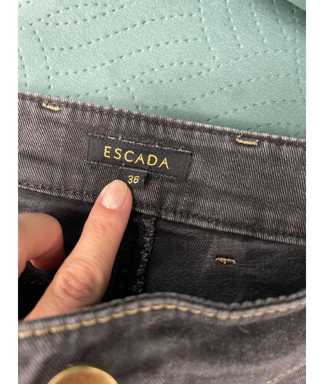 ESCADA Серые хлопко-эластановые джинсы слим, фото 6