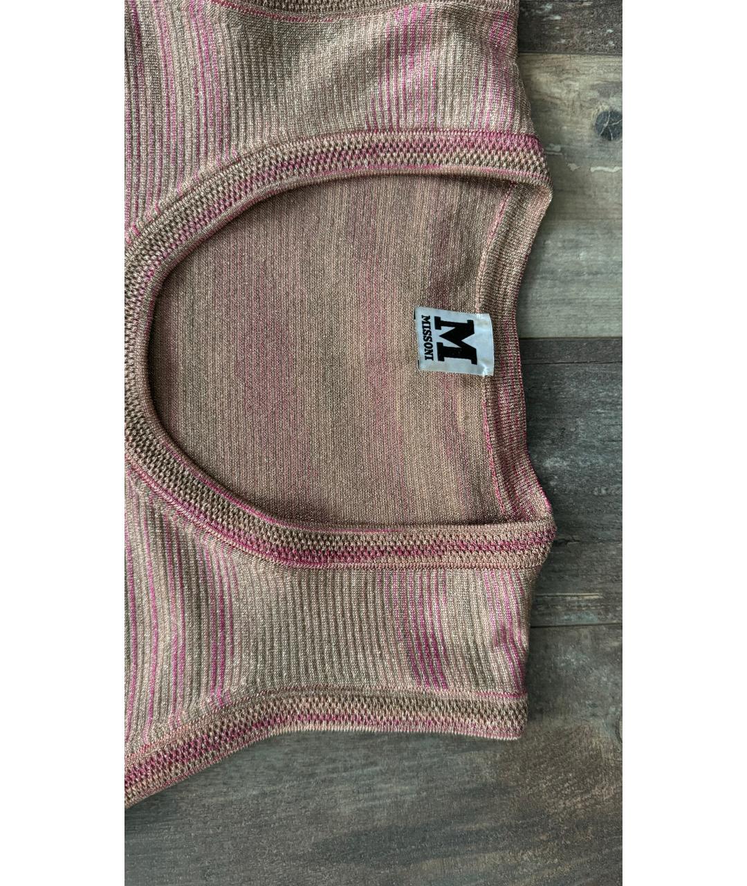 M MISSONI Розовый полиамидовый джемпер / свитер, фото 7