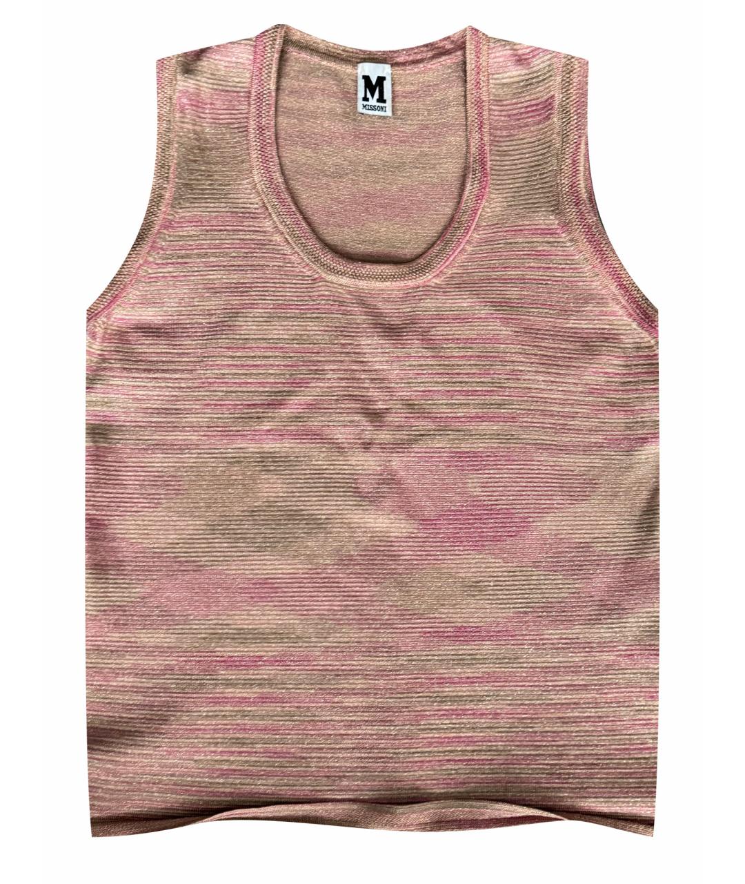 M MISSONI Розовый полиамидовый джемпер / свитер, фото 1