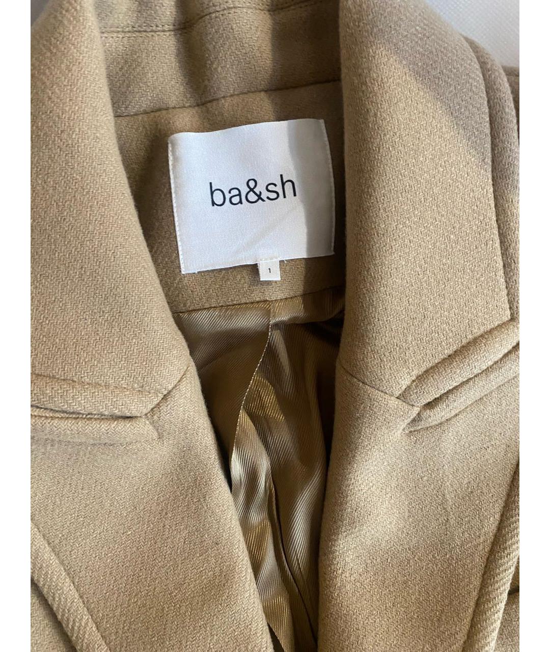BA&SH Бежевое шерстяное пальто, фото 4