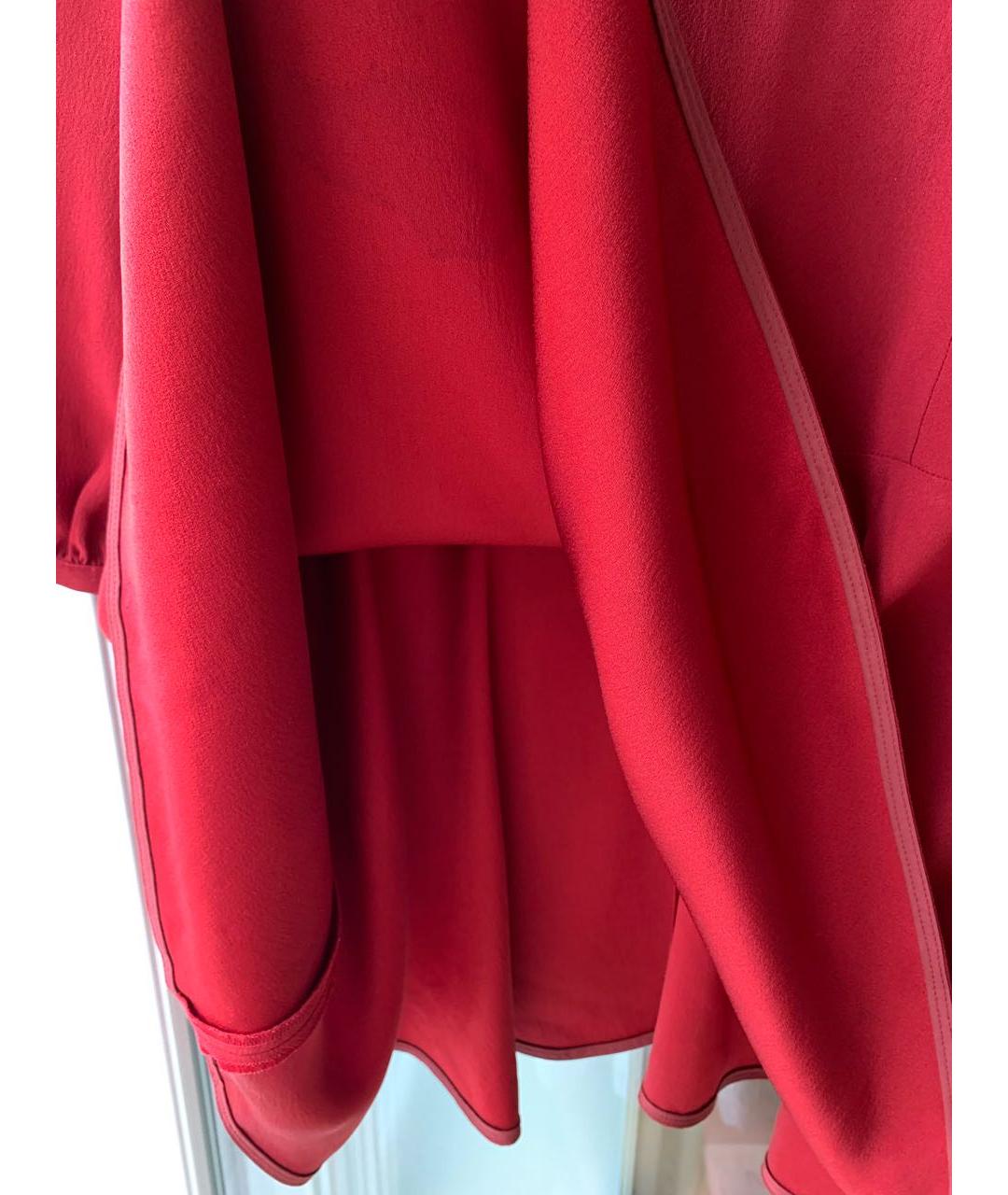 RED VALENTINO Бордовое шелковое коктейльное платье, фото 7