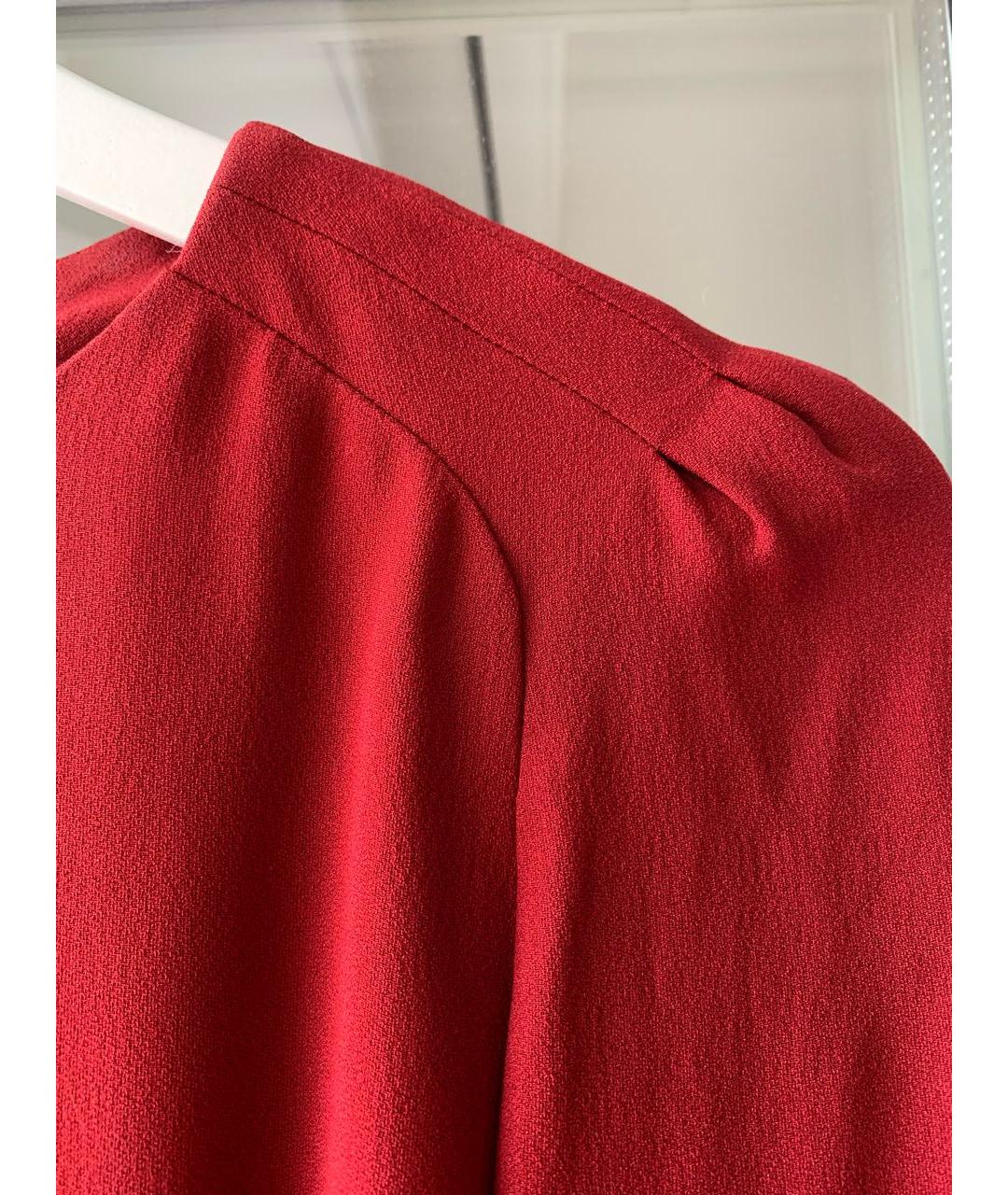 RED VALENTINO Бордовое шелковое коктейльное платье, фото 4