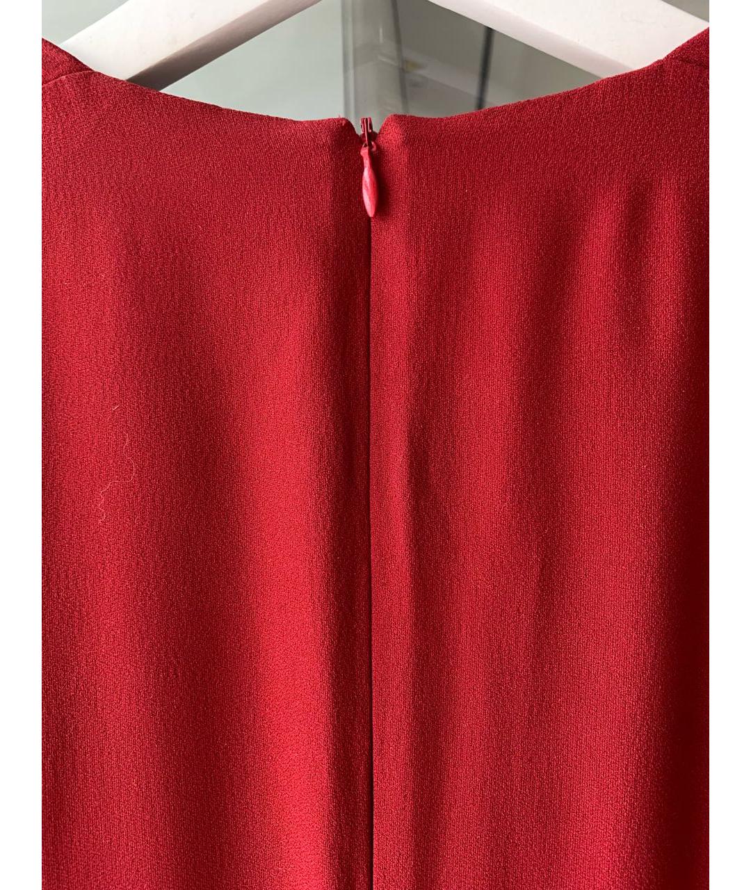 RED VALENTINO Бордовое шелковое коктейльное платье, фото 8