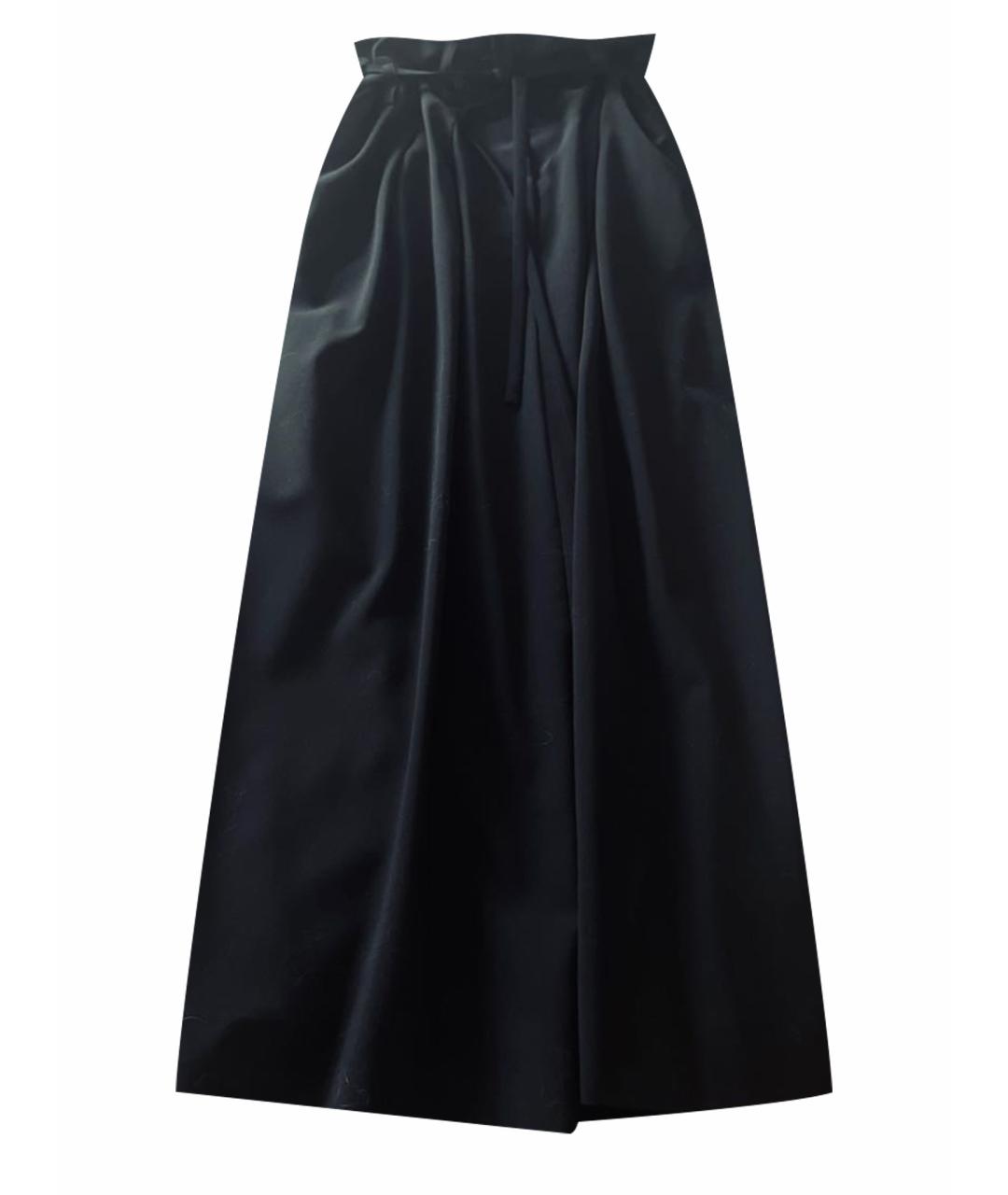 SPORTMAX Черная шерстяная юбка миди, фото 1