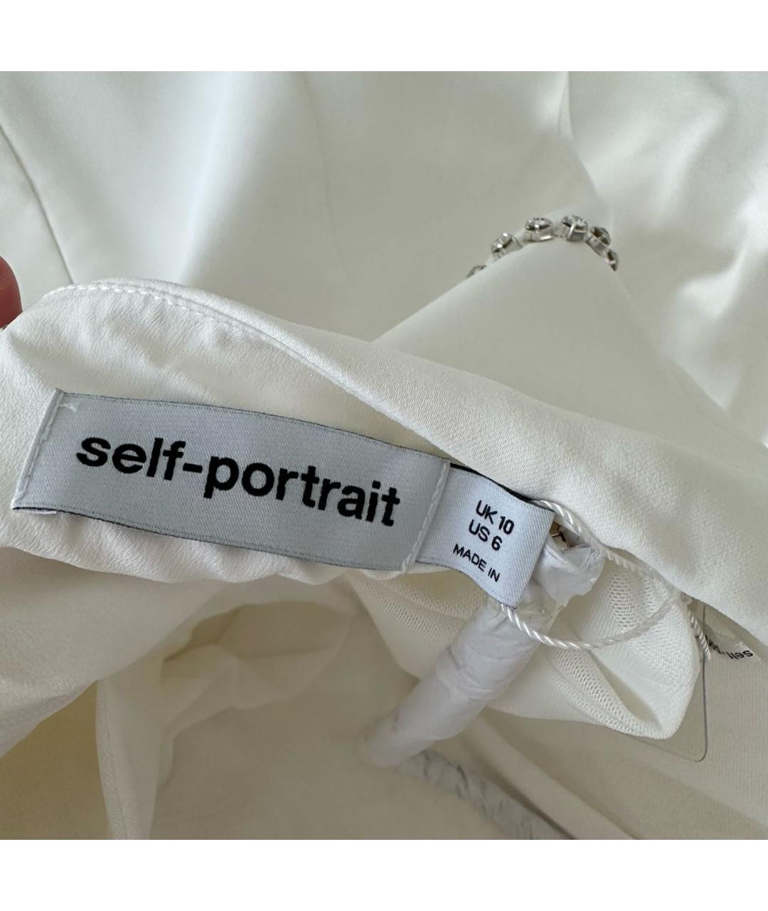 SELF-PORTRAIT Белое полиэстеровое свадебное платье, фото 7