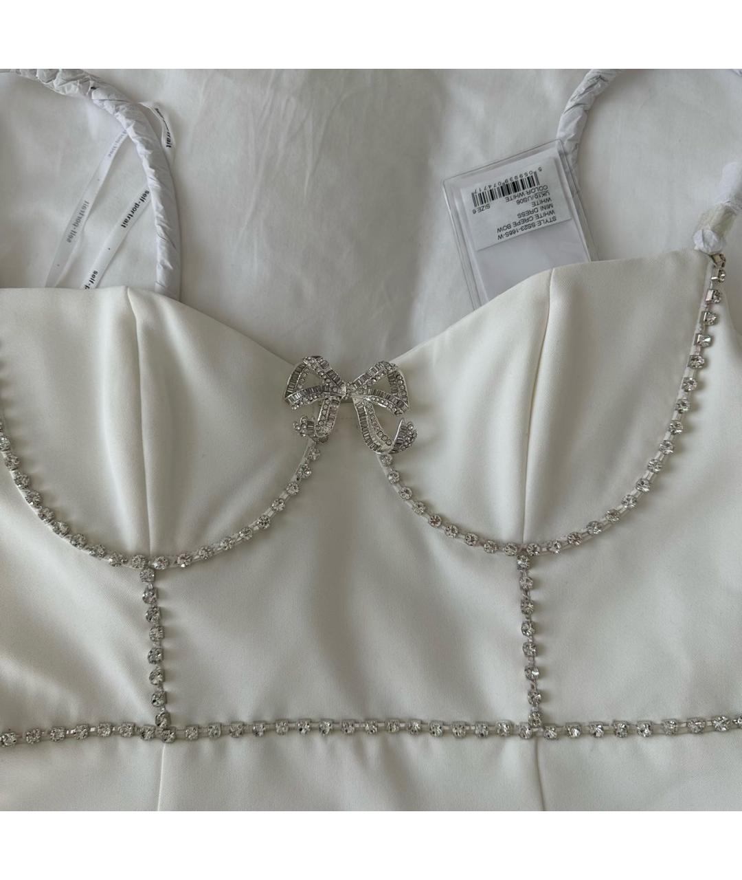 SELF-PORTRAIT Белое полиэстеровое свадебное платье, фото 4